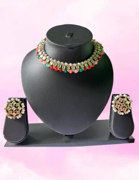 Jewellery set for women mirror work multicolor